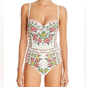 Tory Burch Lipsi Printed One-Piece Swimsuit size M